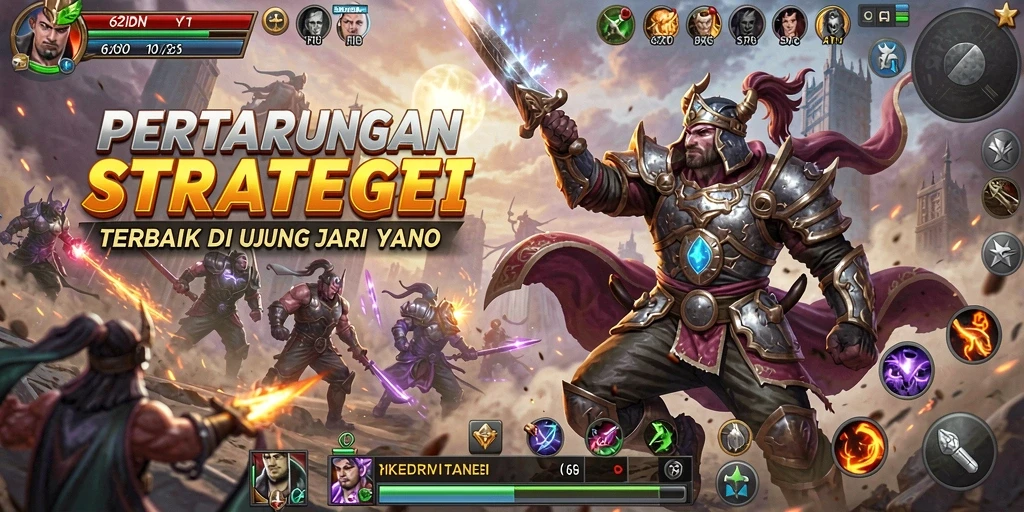 Screenshot gameplay 62IDN yang menampilkan strategi pertempuran.