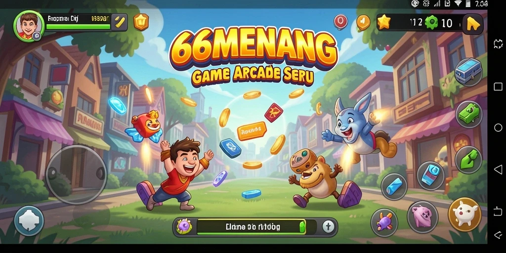 Screenshot gameplay 66MENANG yang menunjukkan aksi seru dalam arcade.