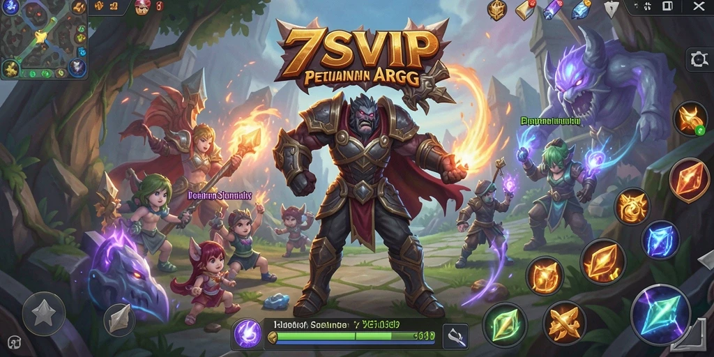 Tampilan gameplay 7SVIP yang menakjubkan dan seru dalam pertarungan ARPG.