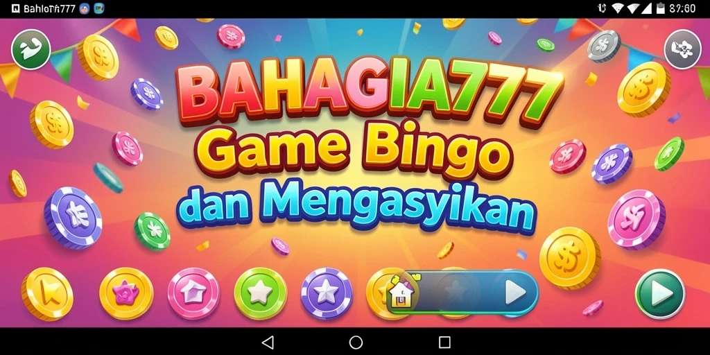 Tampilan gameplay menarik BAHAGIA777 dengan suasana Bingo yang seru.