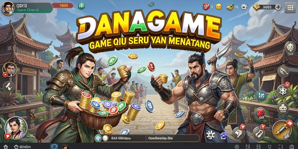 Screenshot gameplay seru DANAGAME dalam aksi QiuQiu.