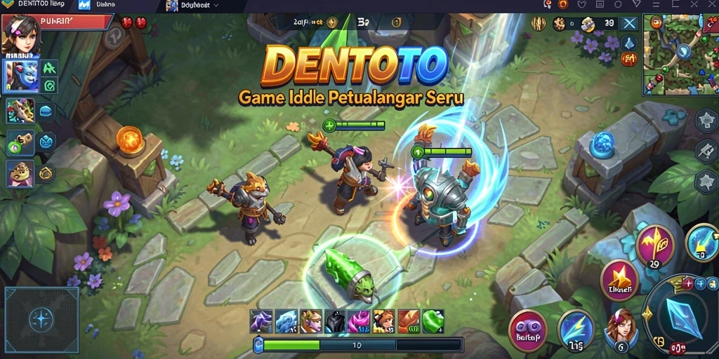 Tampilan gameplay DENTOTO yang seru dan adiktif.
