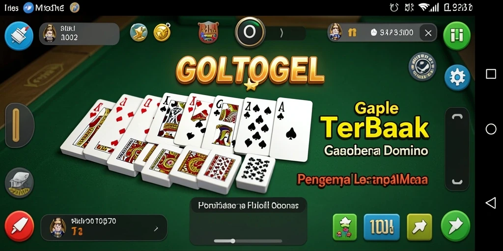 Tampilan gameplay GOLTOGEL yang menampilkan keseruan bermain Gaple.