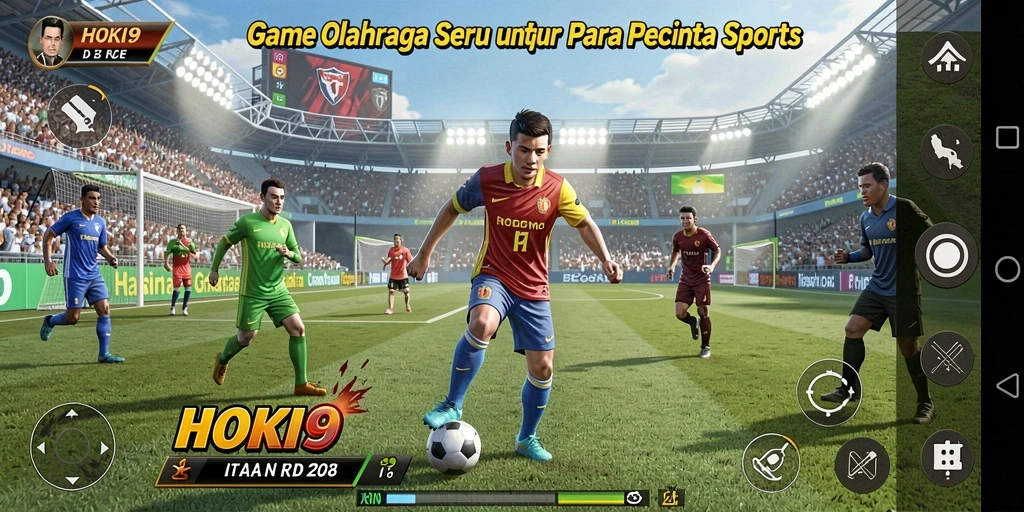 Screenshot HOKI9 menampilkan aksi intens dalam pertandingan olahraga.