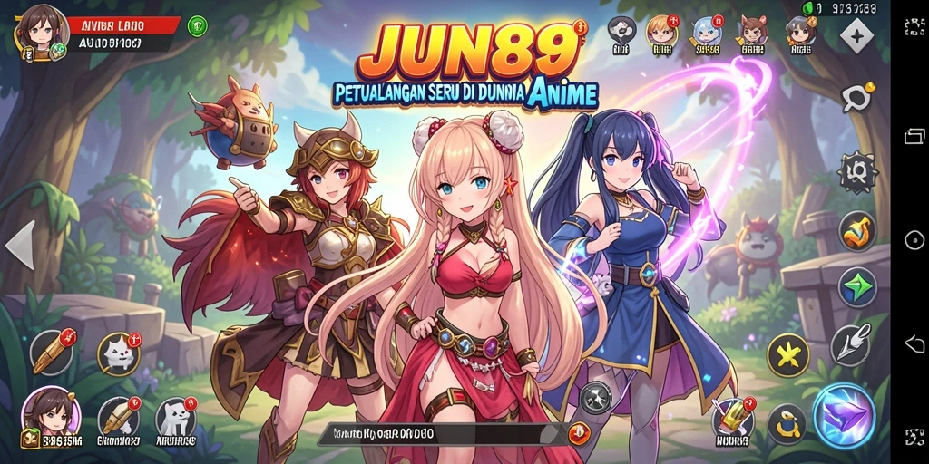 Tampilan gameplay JUN88 yang menampilkan aksi seru di dunia Anime.