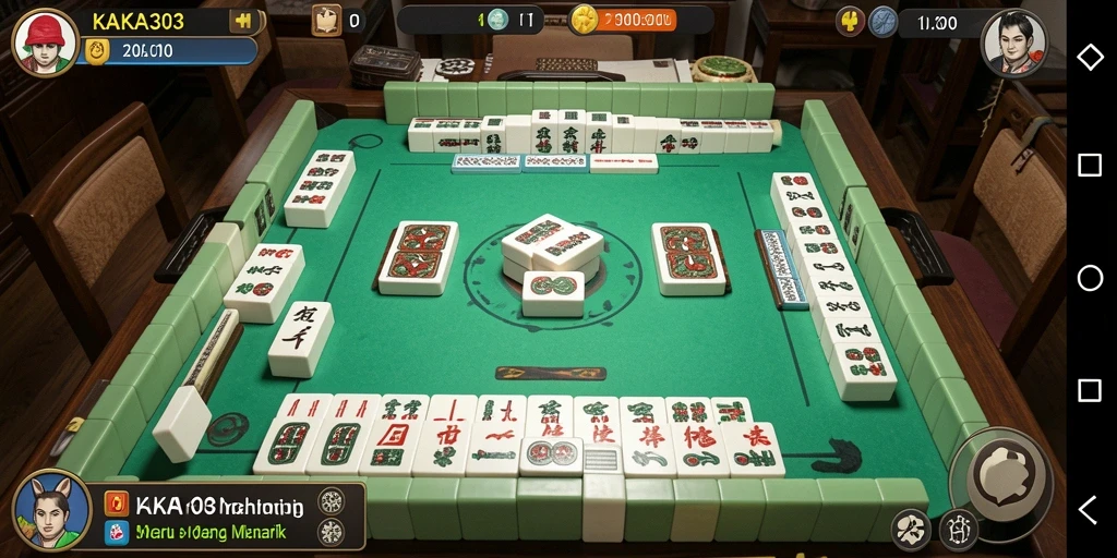 Screenshot gameplay KAKA303 menampilkan tantangan Mahjong yang mendebarkan.