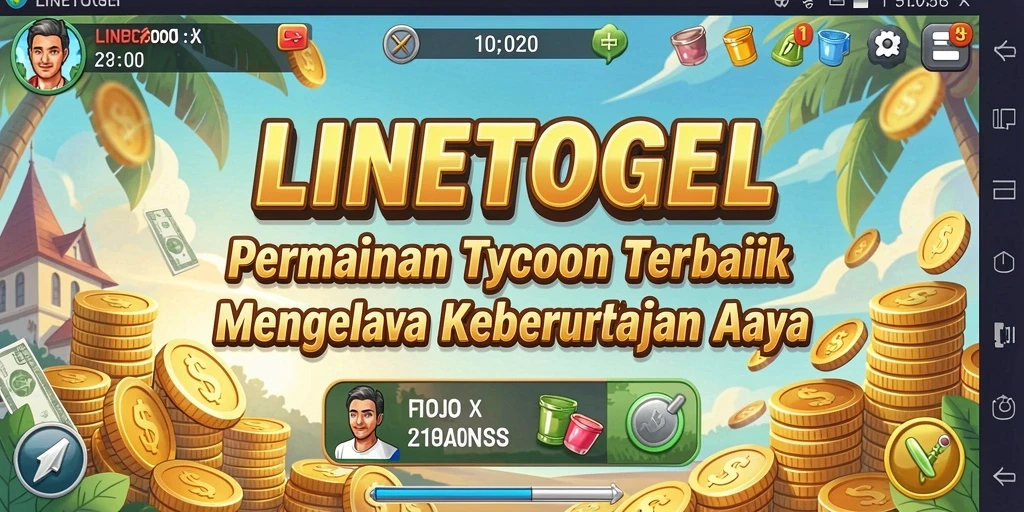 Tampilan gameplay menarik LINETOGEL dengan elemen Tycoon yang mendebarkan.