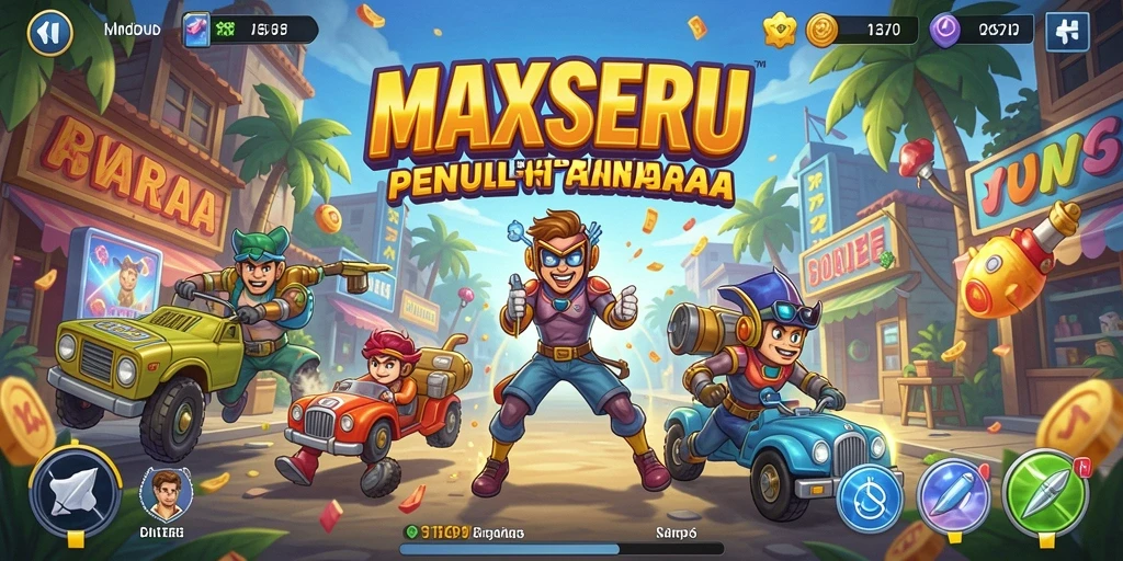Tampilan gameplay aktif dari MAXSERU yang penuh tantangan.