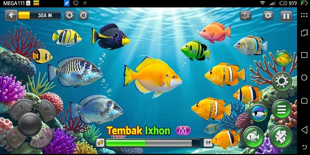 Tampilan menarik dari gameplay Tembak Ikan di MEGA111.