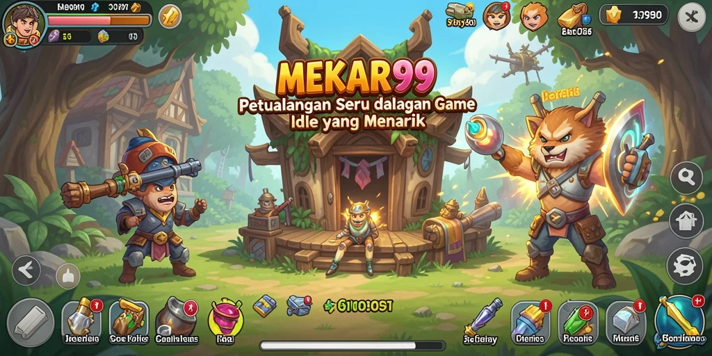 Tampilan gameplay MEKAR99 yang seru dan menarik di dunia Idle.