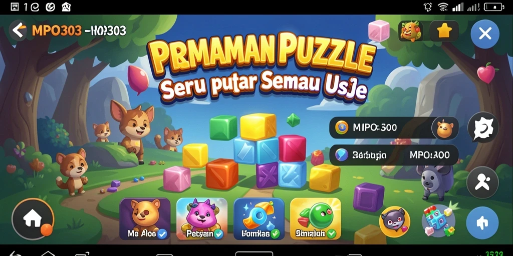 Tampilan gameplay MPO303 yang menarik dengan tantangan Puzzle.