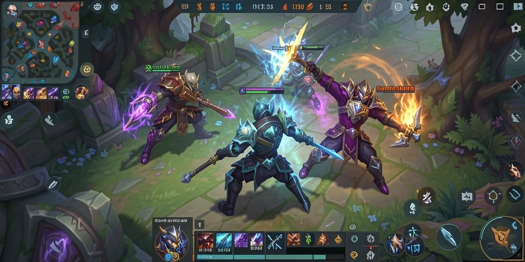 Screenshot gameplay PAKARJP yang menampilkan pertarungan tim yang epik.