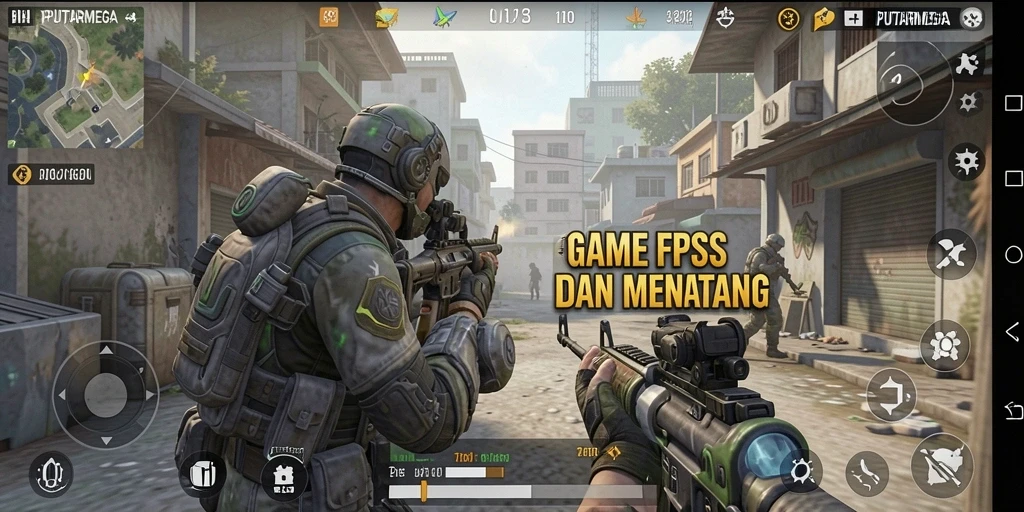 Tampilan gameplay PUTARMEGA yang mendebarkan dan seru.