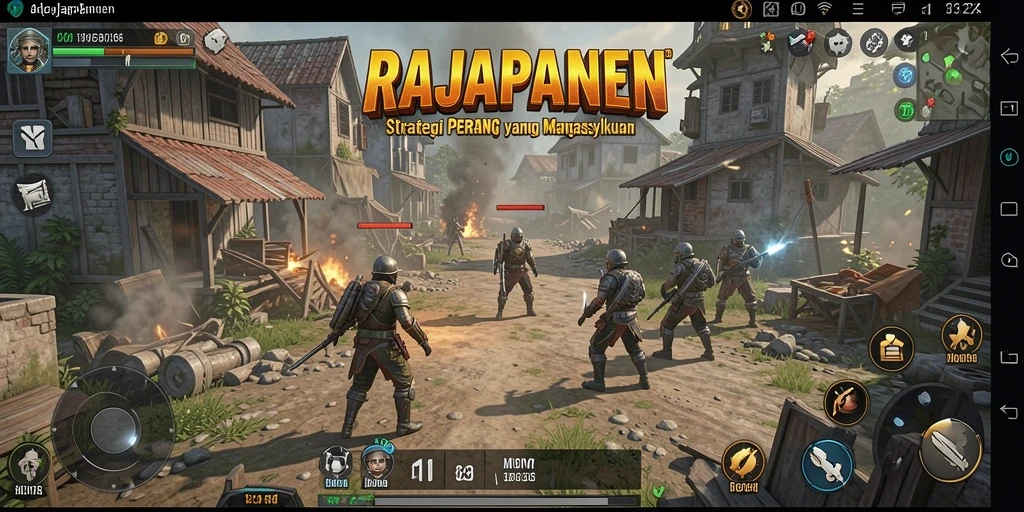 Gameplay mendebarkan RAJAPANEN dalam aksi strategi.