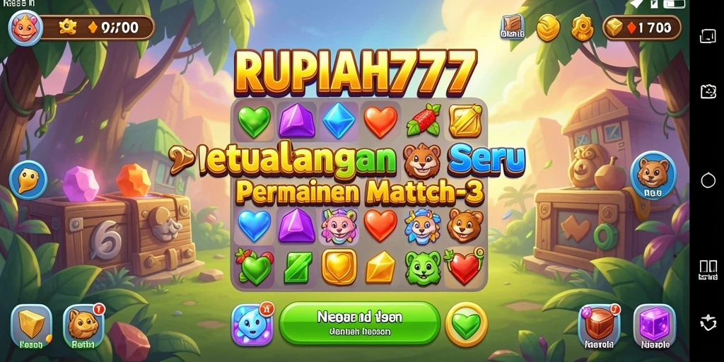 Tampilan menarik dari game Match-3 RUPIAH777 dengan gameplay yang seru.