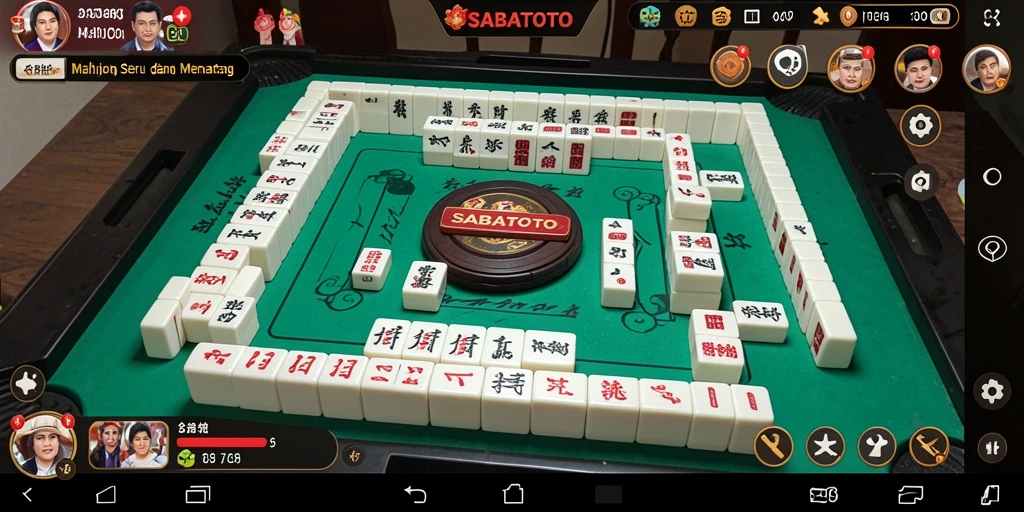Screenshot gameplay SABATOTO menunjukkan keseruan permainan Mahjong yang menarik.