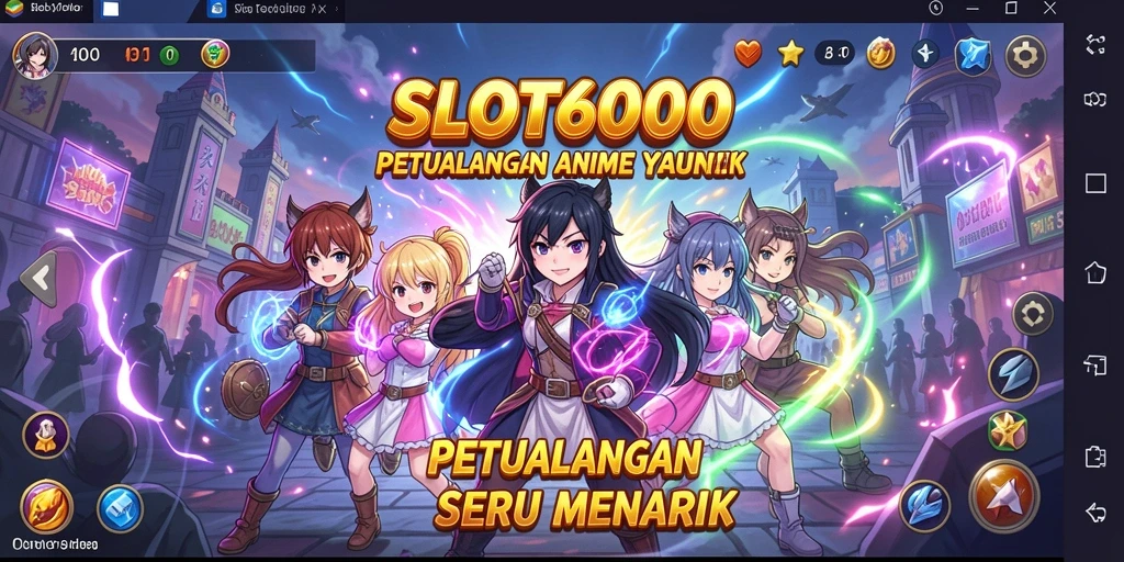 Gameplay SLOT6000 menampilkan petualangan seru di dunia Anime.
