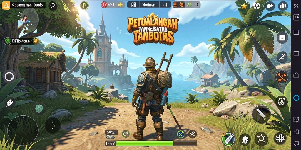 Tampilan menarik dari gameplay dunia terbuka V21.