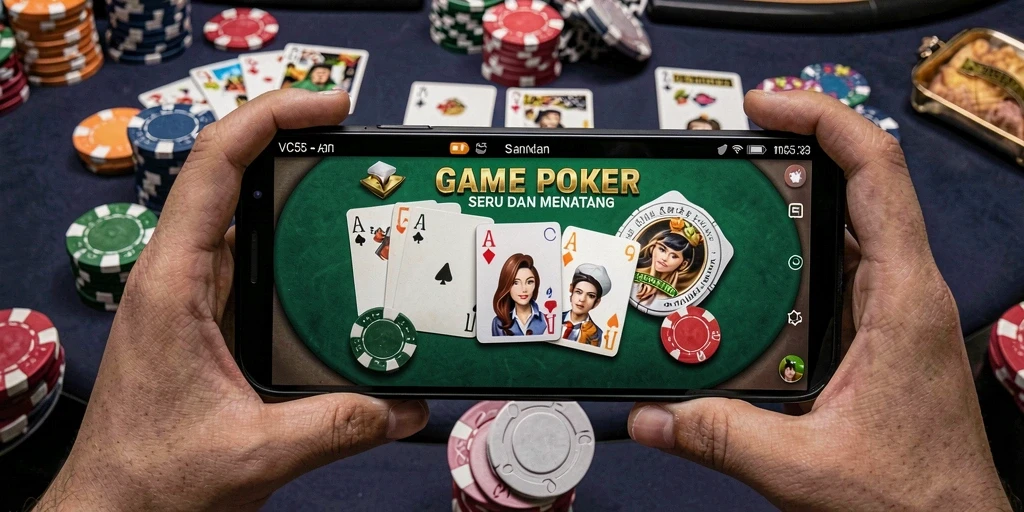 Menampilkan gameplay mendebarkan dari VC55 dalam permainan Poker.