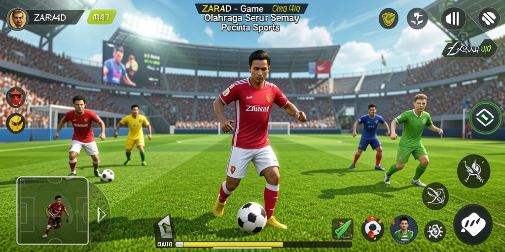 Tampilan gameplay ZARA4D yang menampilkan aksi olahraga yang seru.